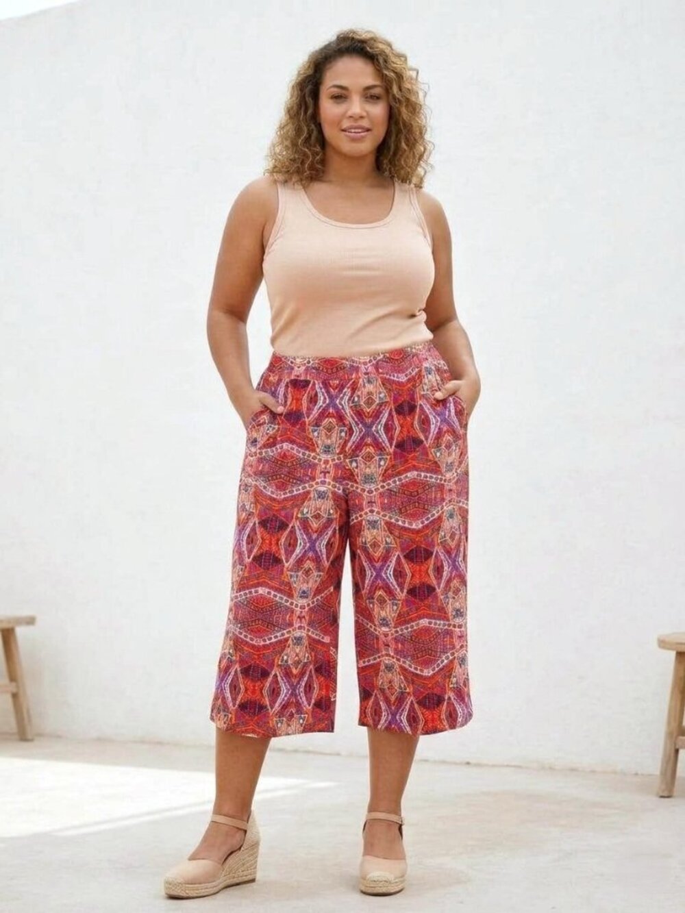 CATO Wide-Leg Capri Pants. Plus Size 22/24W